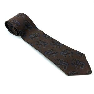 Vintage Valentino Pietro Brown Handmade Silk Tie